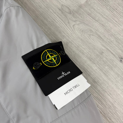 Stone Island Micro Twill Down Parka - Pearl Grey