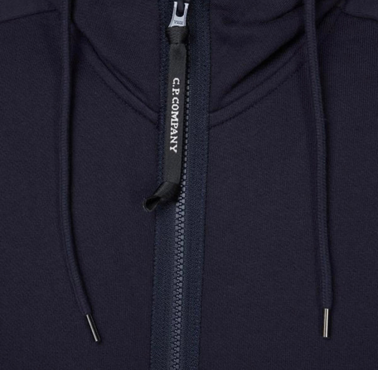 Cp Company Goggle Full Zip Hoodie In Navy