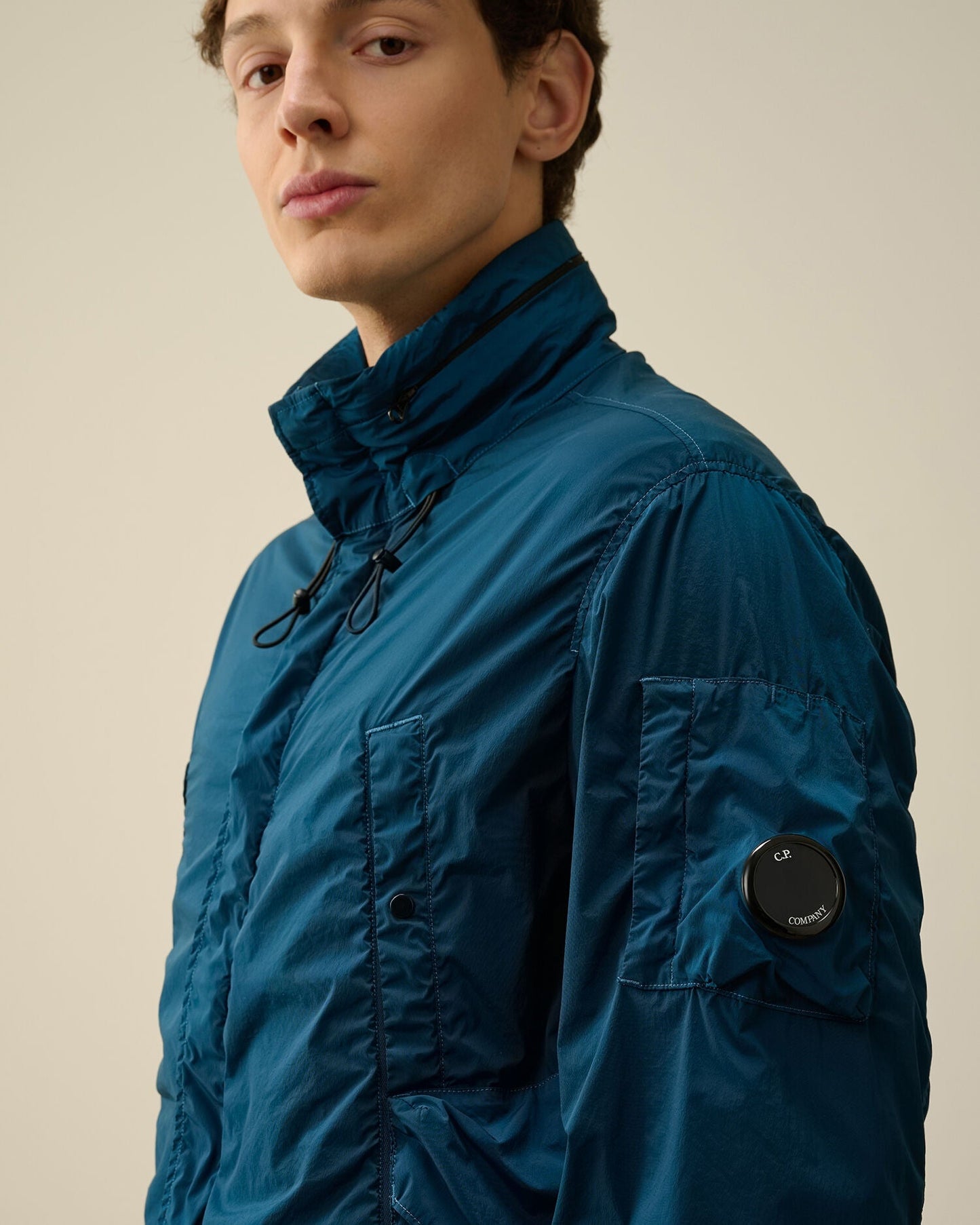 Cp Company 190A Nycra-R Lens Jacket In Ink Blue