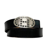 Load image into Gallery viewer, Hermes Belt Black Brown Evelyne Waist 94 30 Box Calf Togo Perforated Logo Buckle