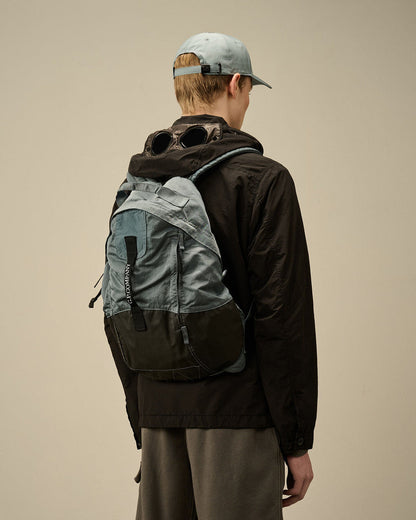 Cp Company 230A Nylon B Rounded Logo Rucksack In Stormy Weather
