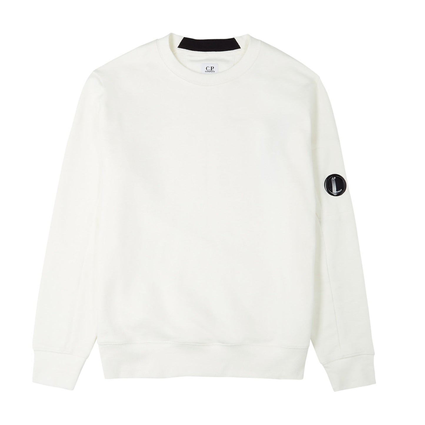 Cp Company 023A Diagonal Raised Lens Sweatshirt In White