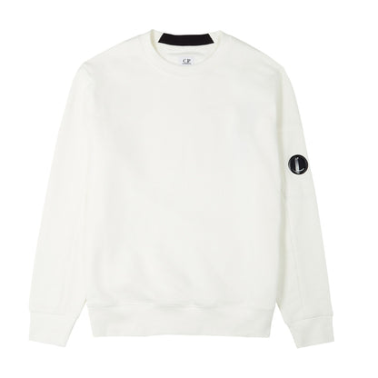 Cp Company 023A Diagonal Raised Lens Sweatshirt In White