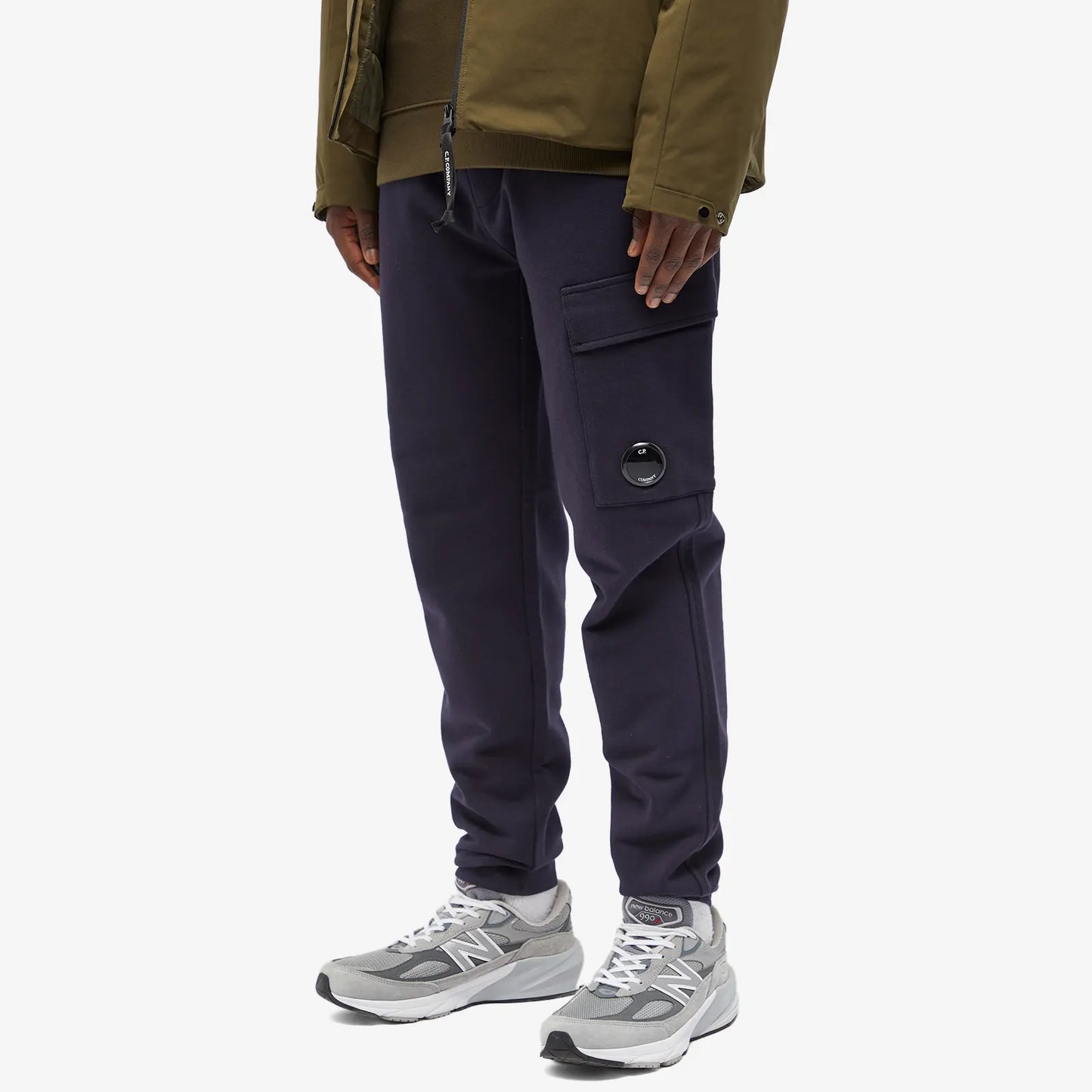 Cp Company 017A Diagonal Raised Lens Joggers In Navy