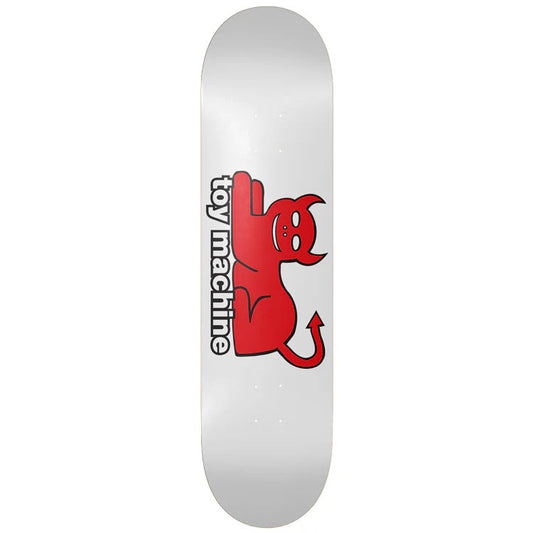 Toy Machine Skateboard Deck Devil Cat White 8.25" x 31.75"