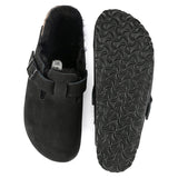 Load image into Gallery viewer, Unisex Boston Shearling Suede Leather Black Medium/Narrow