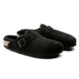 Load image into Gallery viewer, Unisex Boston Shearling Suede Leather Black Regular/Wide