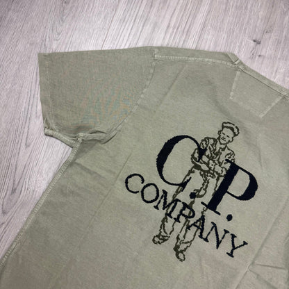 CP Company Embroidered Sailor T-Shirt - Moss Gray