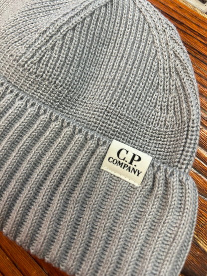 Cp Company Fisherman Beanie In Grey