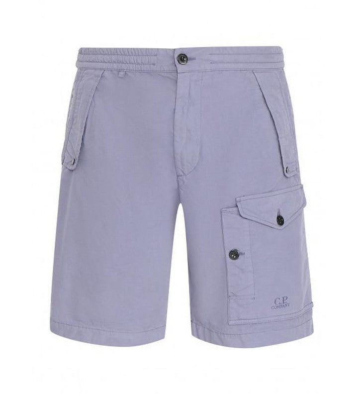 Cp Company Microreps No Peach Logo Bermuda Cargo Shorts In Lavender With Certilogo