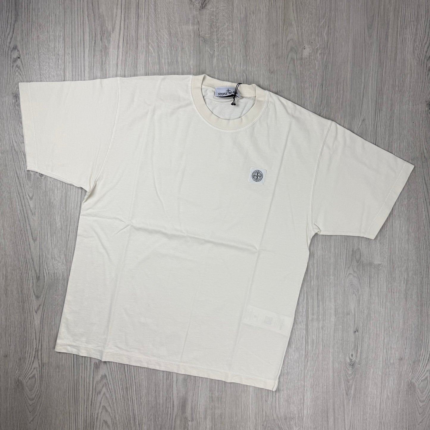 Stone Island Combed Organic Patch T-Shirt - Ivory
