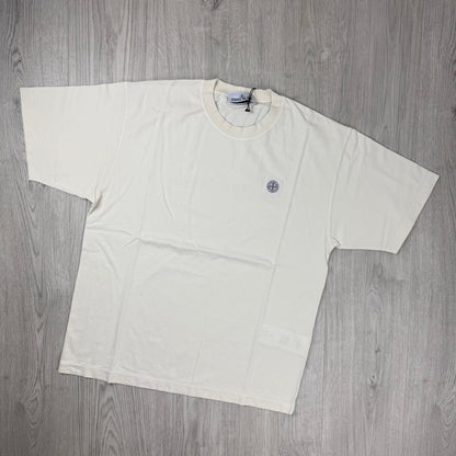 Stone Island Combed Organic Patch T-Shirt - Ivory