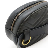 Load image into Gallery viewer, Gucci GG Marmont Belt Bag Body Waist Pouch Quilted Leather Black