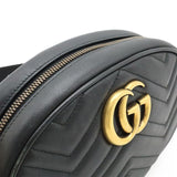 Load image into Gallery viewer, Gucci GG Marmont Belt Bag Body Waist Pouch Quilted Leather Black
