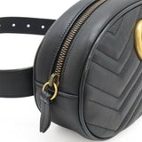 Load image into Gallery viewer, Gucci GG Marmont Belt Bag Body Waist Pouch Quilted Leather Black