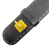 Load image into Gallery viewer, Celine Mantel Chain Belt Turnlock Leather Black Gold