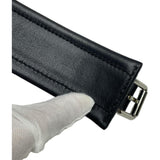 Load image into Gallery viewer, Gucci Interlocking Chain Belt Choker Black Leather Silver