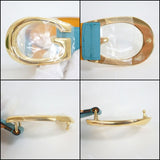 Load image into Gallery viewer, Gucci Belt Leather Light Blue Yellow