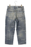 Load image into Gallery viewer, Balenciaga Logo All Over Pattern Button Fly Denim Pants 26 Indigo