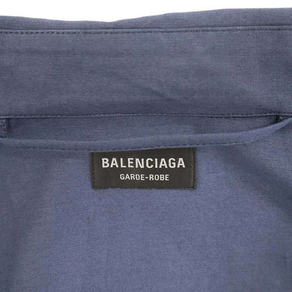 Balenciaga Mini Shirt Dress Overshirt Navy 34