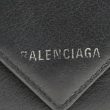 Load image into Gallery viewer, Balenciaga Paper Mini Wallet Trifold Compact Black Leather