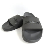 Load image into Gallery viewer, Balenciaga Pull Slide Rubber Sandals Black