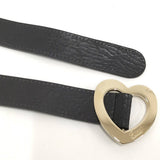 Load image into Gallery viewer, Gucci Holeless Belt Heart Buckle Leather Black