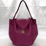 Load image into Gallery viewer, Bottega Veneta 2-Way Bag Purple Beak Drawstring Leather