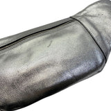 Load image into Gallery viewer, Saint Laurent Belt Bag Logo Leather Metallic Silver Paris Sophistication