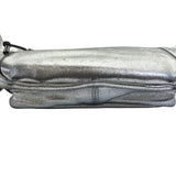 Load image into Gallery viewer, Saint Laurent Belt Bag Logo Leather Metallic Silver Paris Sophistication
