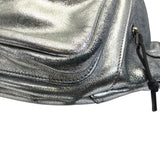 Load image into Gallery viewer, Saint Laurent Belt Bag Logo Leather Metallic Silver Paris Sophistication
