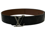 Load image into Gallery viewer, Louis Vuitton Ceinture LV Initial Pyramid Monogram Illusion Leather Belt Black