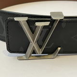 Load image into Gallery viewer, Louis Vuitton Ceinture LV Initial Pyramid Monogram Illusion Leather Belt Black