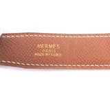 Load image into Gallery viewer, Hermes Vintage Martin Margiela Era Logo Gold Buckle Leather Belt Dark Brown 70
