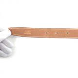 Load image into Gallery viewer, Hermes Vintage Martin Margiela Era Logo Gold Buckle Leather Belt Dark Brown 70