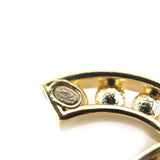 Load image into Gallery viewer, Chanel CC Logo Rhinestone Buckle Leather Rubber Belt Black Gold