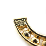 Load image into Gallery viewer, Chanel CC Logo Rhinestone Buckle Leather Rubber Belt Black Gold