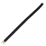 Load image into Gallery viewer, Chanel CC Logo Rhinestone Buckle Leather Rubber Belt Black Gold
