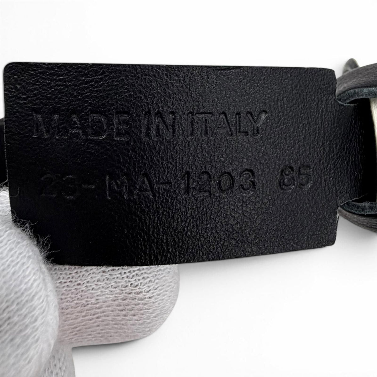 Dior Reversible CD Logo Buckle Leather Belt Black White Gold 85