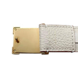 Load image into Gallery viewer, Louis Vuitton Belt Ceinture Pandora Leather Logo Buckle White Beige Gold