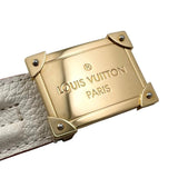 Load image into Gallery viewer, Louis Vuitton Belt Ceinture Pandora Leather Logo Buckle White Beige Gold