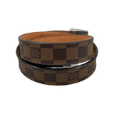 Load image into Gallery viewer, Louis Vuitton Belt Ceinture Carre Damier Ebene Logo Buckle Silver