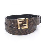 Load image into Gallery viewer, Fendi Belt Round FF Reversible Black Leather