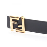 Load image into Gallery viewer, Fendi Belt Round FF Reversible Black Leather