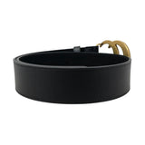 Load image into Gallery viewer, Gucci Belt GG Emblem Wide Leather Double Black Gold