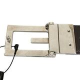 Load image into Gallery viewer, Gucci Square Leather Brown Black Belt Silver