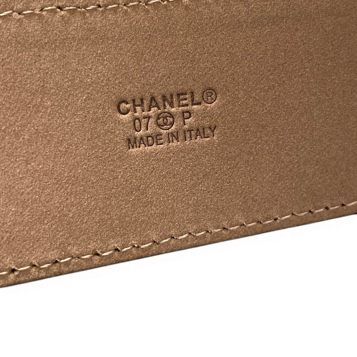 Chanel CC Logo Buckle Denim Leather Belt 36 90 Gray