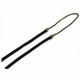 Load image into Gallery viewer, Chanel Vintage CC Logo Chain Leather Ribbon Belt Black Gold