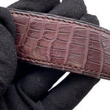Load image into Gallery viewer, Hermes Belt Constance Dark Brown Matte Silver Porosus Leather 60