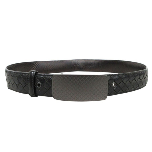 Bottega Veneta Leather Belt Buckle 90 Black